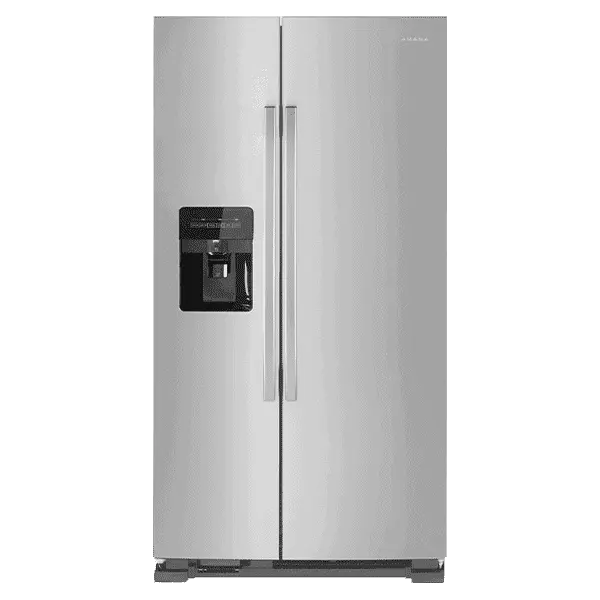 Side-by-side refrigerator model number locations